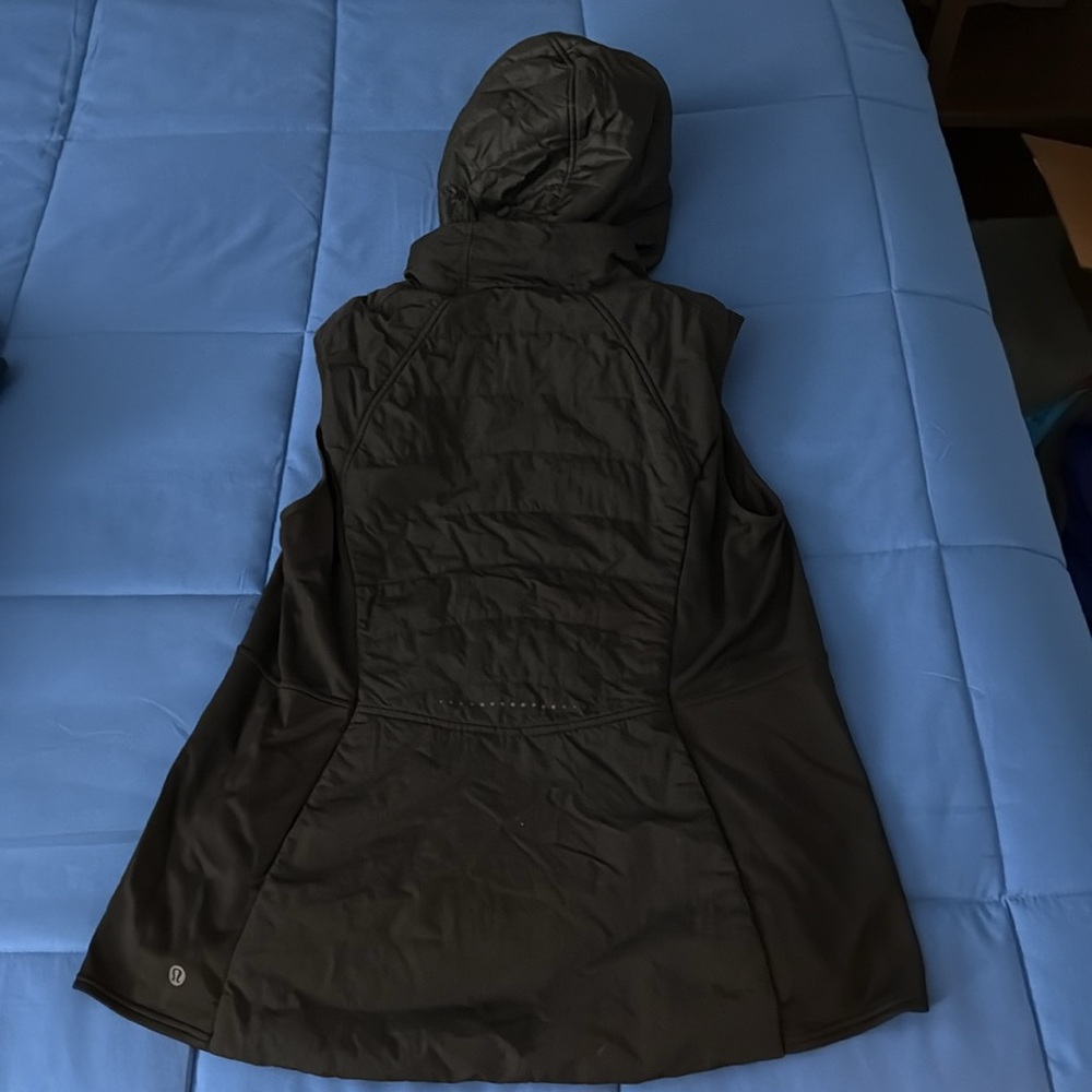 Lululemon Another Mile Hooded Full Zip Vest Sz 14 in Black! - Picture 10 of 12